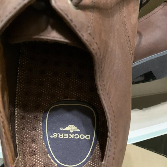 NIB Dockers Augusta Leather Shoes-Dark Brown Sz 12